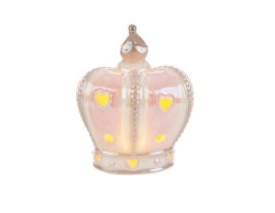 Bomboniera le stelle Corona in Porcellana con LED rosa