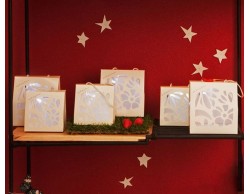 SCATOLA TRAFORATA CON LED confezione 12 SHOPPER GRANDE CON LED
