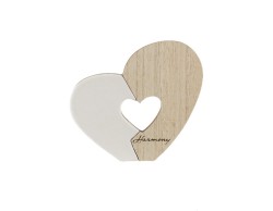 Bomboniera Matrimonio Harmony cuore in legno  e porcellana su Bomboniere Dolci Emozioni