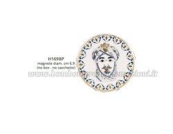 Bomboniera siciliana teste di moro piattino magnete harmony