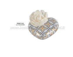 Bomboniera Matrimonio Harmony profumatore cuore decoro trama