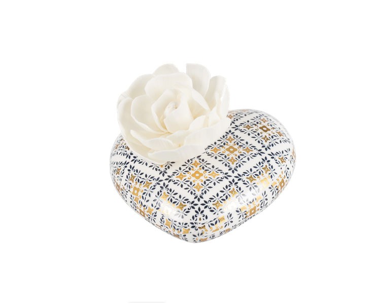 Bomboniera Matrimonio Harmony profumatore cuore decoro trama su Bomboniere Dolci Emozioni