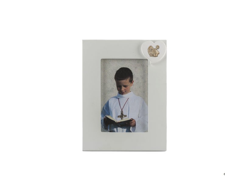 Bomboniera cresima Harmony portafoto legno bianco cuore cresima su Bomboniere Dolci Emozioni