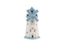 Bomboniera nascita battesimo Harmony prmt1070 faro mulino grande porcellana con led bianco e blue su Bomboniere Dolci Emozioni