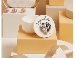 Bomboniera Claraluna Scatolina Cuore Silver in Gesso