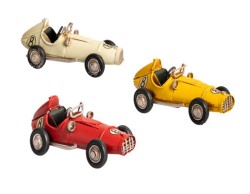 Bomboniera Harmony auto da corsa in metallo - set di 3 colori assortiti