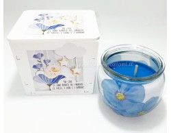 Bomboniera Nascita e Battesimo Mariella Martini candela profumata con scatola in legno decorata