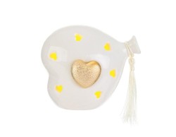 Bomboniera le stelle CUORE BALLOON PORCELLANA LED ORO