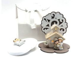 Bomboniera Matrimonio Mariella Martini casetta led con sposi