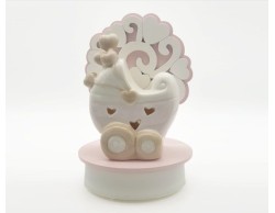 Bomboniera Battesimo carillon culla con albero della vita