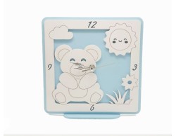 Bomboniera Battesimo Sveglia con orsetto mariella martini