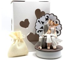 Bomboniera Matrimonio Mariella Martini sposi con carillon