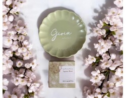 Bomboniera Claraluna Bomboniera "Piattino Gioia" in Porcellana con Sapone Eucalipto