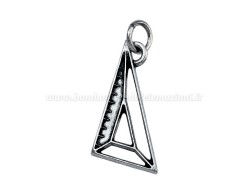 Bomboniera Laurea Architettura ciondolo squadra in bagno argento con sacchetto opzionale