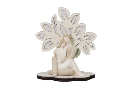 bomboniere matrimonio harmony albero della vita crema con coppia abbraccio resina 3d