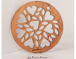 Bomboniera Matrimonio Claraluna sottopentola cuori e foglie bomboniera utile