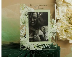 Bomboniera Matrimonio Claraluna 2026 Portafoto Rettangolare Decoro Floreale