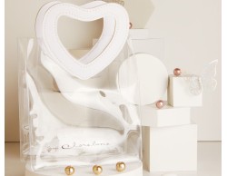 BOMBONIERA MATRIMONIO CLARALUNA APRIBBOTIGLE DECORO CUORI su Bomboniere Dolci Emozioni