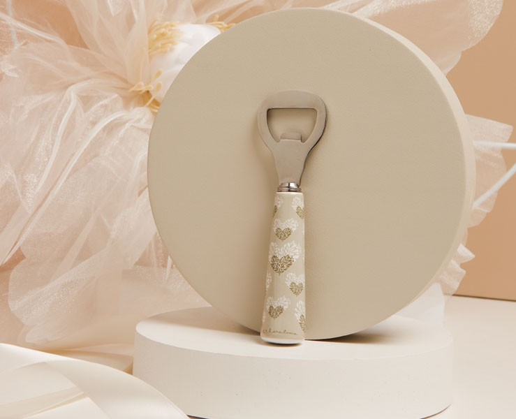 BOMBONIERA MATRIMONIO CLARALUNA TAGLIAPIZZA DECORO CUORI