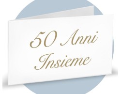 Bigliettino bomboniere nozze d'oro 50esimo Anniversario