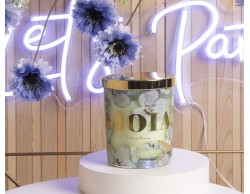 Bomboniera Matrimonio Battesimo Comunione Cresima Claraluna  candela Gioia Verde grande