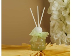 Bomboniera Claraluna 2026 Diffusore verde con Decoro Fiori 50 ml