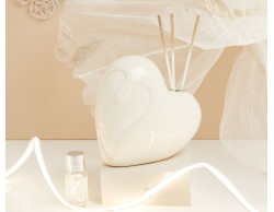 Bomboniera Matrimonio Claraluna Diffusore Cuore bianco 25126