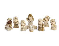 Set Presepe Bambini in Resina  Statuine Natalizie