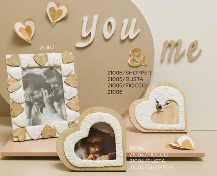 Bomboniera Matrimonio Claraluna portafoto Cuore 21006 su Bomboniere Dolci Emozioni