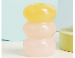 Bomboniera Matrimonio Claraluna Candelabro grande Rosa e Giallo