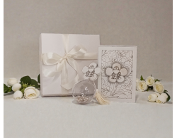 Bomboniera Comunione set on Libro Vangelo e Rosario