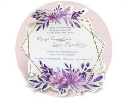 Partecipazione di nozze in plexiglass trasparente sagomata