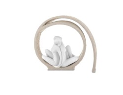 Soprammobile Scultura COPPIA VORTICE  NOCCIOLA
