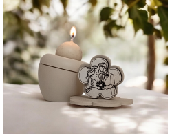 Bomboniera Matrimonio Candelina con Silhouette Sposi