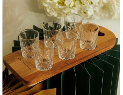 Bomboniera Matrimonio Claraluna 2026 Vassoio in Acacia con 6 Bicchierini