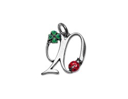 Ciondolo Anni Venti Quadrifoglio Coccinella