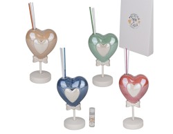 Bomboniera Cuore Diffusore Ambiente in Ceramica assortito 4 varianti Etiemme