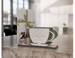 Bomboniera Matrimonio Portacialde e Porta Bicchierini da Caffè in Legno