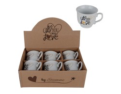 Bomboniera Set 6 Tazzine Caffè Ibis Etiemme Scatola Kraft