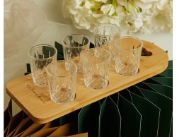 Bomboniera Matrimonio Claraluna 2026 Vassoio in Bamboo con 6 Bicchierini