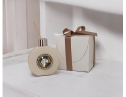 Bomboniera Matrimonio Profumatore Ambiente con Cristallo e Strass Sabbia