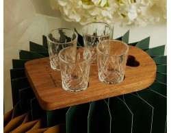 Bomboniera Matrimonio Claraluna 2026 Vassoio in Acacia con 4 Bicchierini