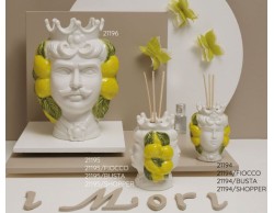 Bomboniera Matrimonio Claraluna testa di moro grande  limoni profumatore con kit essenza 21196