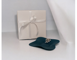 Bomboniera Matrimonio Svuotatasche con Applicazione Gioiello Ottanio