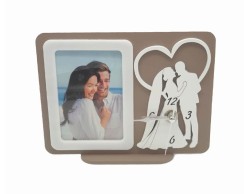 Bomboniera Matrimonio Mariella Martini portafoto con sveglia e sposi