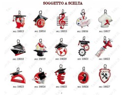 Sacchetto Laurea Tabor con ciondolo smaltato a scelta su Bomboniere Dolci Emozioni