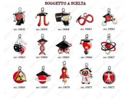 Sacchetto Laurea Tabor con ciondolo smaltato a scelta su Bomboniere Dolci Emozioni