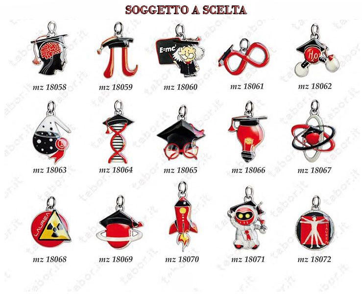 Sacchetto Laurea Tabor con ciondolo smaltato a scelta su Bomboniere Dolci Emozioni