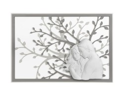 QUADRO ALBERO COPPIA CLASSICO GRIGIO