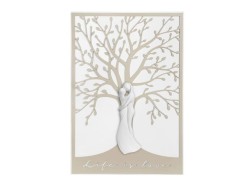 QUADRO LOVE STILIZZATO COPPIA NOCCIOLA